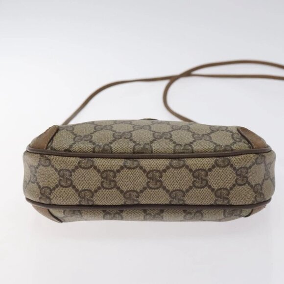 GUCCI GG Supreme Web Sherry Line Bag PVC Beige Gold 89 02 066 Auth 129909 - Picture 7 of 16